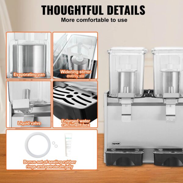 S44d95f112397488184c04660bbfffdeaK.jpg SucceBuy 2 3 Tanks Commercial Beverage Dispenser Ice Tea Drink Machine 304 Stainless Steel Juice Dispenser for Restaurant Hotel