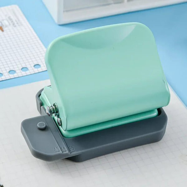 S44db5f3ee148458cbe4700c46ff22557C.jpg 6-Hole Manual Loose-leaf Punching Machine Adjustable Round Hole Puncher Metal Office Porous Labor-saving Hole Punch Stationary