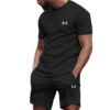 S452eeadd2a38428d937ddbd95f41c540g.jpg New summer men's casual shortsleeved shorts 2-piece city street fashion T-shirt shorts suit men's cool run hot sale