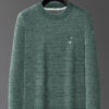 S4574a27dac8a43eeb21864bea743a33bQ.jpg Premium Luxury 2024 Autumn/Winter Round Neck Solid Color Exquisite Embroidery Men's Sweater Casual Warm Thick Knitted Sweater