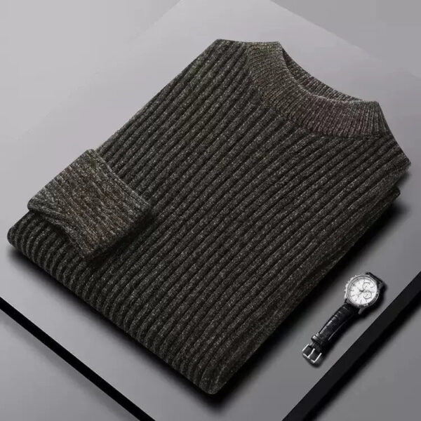 S45e92951192646b7ae7092c59b8d7f6aa.jpg 2026 New Men's Thick Warm Sweater Winter Knitted Turtleneck Pullovers Male High Neck Solid Slim Fit Soft Sweaters for Men Tops