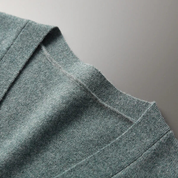 S45f21439b39e4d98b4c913998a92965cM.jpg 100% merino wool Men's Cardigan Cashmere Sweater Autumn And Winter Knitted Jacket Solid Color Long-Sleeved High Quality Top