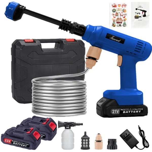 S45f2743e4d1c4df596feeba8bdfbb7fej.jpg Power Blaster Plus Pressure Washer Cordless Portable Electric High Pressure Water Spray Gun and Hose Car Washer Cleaner Tool