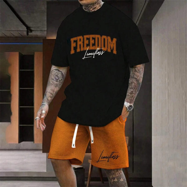 S463d38dc2f97453bba6d9c7fdfe40be51.jpg 20024 Outdoor Sports Style Men's Suit Basketball Suit Summer Seaside Holiday Leisure Wear Men's Home Loose Comfortable Pyjamas
