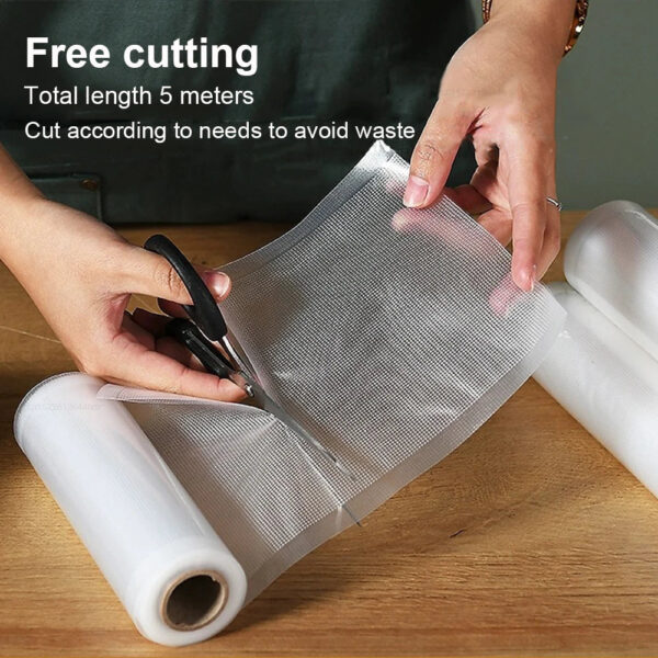 S4649da80ce644c4dbee588b8a6630d37n.jpg Vacuum Sealer Bags Rolls for Vacuum Sealer Meat Fruit Vegetable Food Vacuum Storage Packaging Bags 12/15/20/25/30cm 500cm/roll