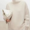 S466215b46f8444d3bd11e4f1f1b650dfy.jpg Turtleneck pure cashmere sweater female loose and thick languid lazy wind pullover sweater knitting base WOOL sweater