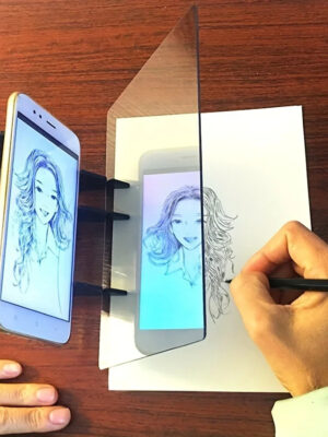 S46760ac7185844c1ad0eff7231a1215dq.jpg Optical Clear Drawing Board, Portable Optical Tracing Board Image Draw Board Tracing Drawing Projector Optical Painting Board