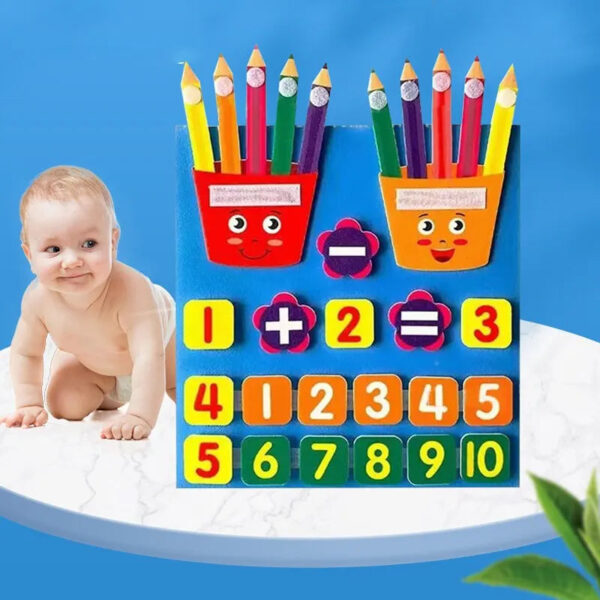 S4725ddad5d644db1a63acef0e8b7be7dg.jpg Felt Learning Board Children Educational DIY Toy Addition Subtraction Finger Arithmetic Teaching Enlightenment Board