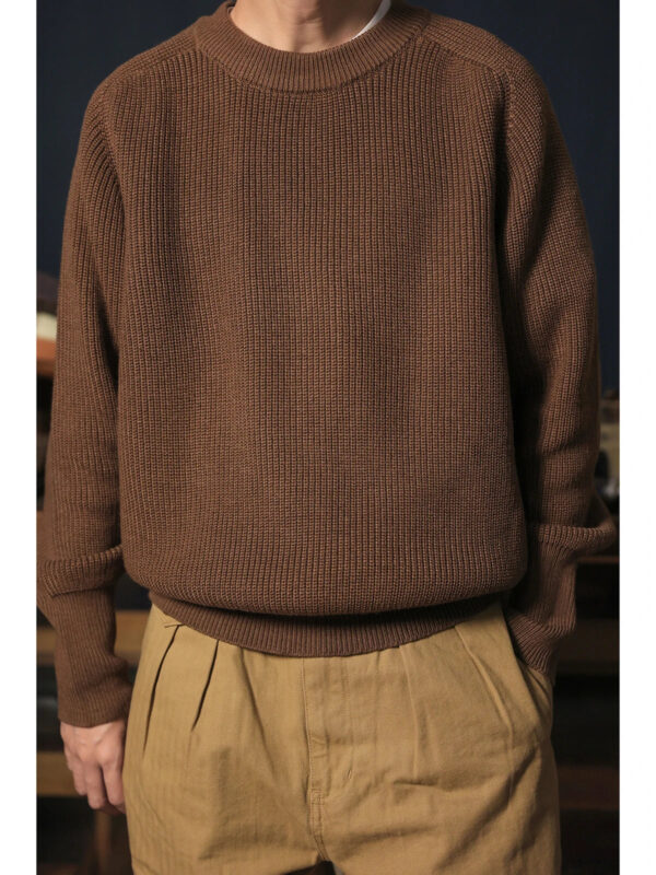 S474f5b39727d4cc88dbc94555d665baaB.jpg Classic Raglan Sleeve Crewneck Sweater Vintage Style Men's Wool Blend Knitted Pullover Jumper Thick