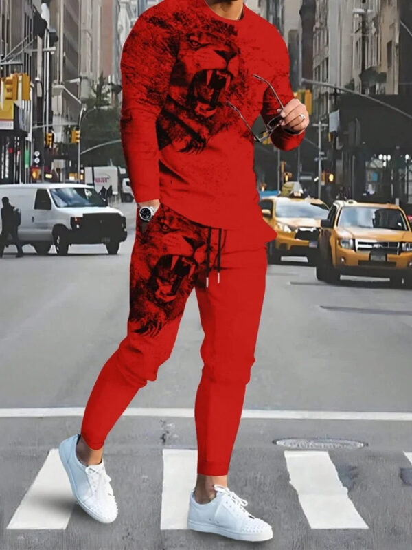 S480e050a346448d6b0b2bc77d9ea8821K.jpg Urban Street Fashion Trend Men's Long Sleeve Round Neck Set 2pcs Daily Casual Men's Round Neck Top Outdoor Casual Loose Long Sty