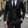Classic Wedding Tuxedos Slim Fit Bridegroom For Men 3 Pieces Groomsmen Suit Male Formal Business Men Suits(Jacket+Vest+Pants)
