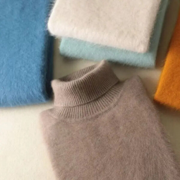 S4916d54312a54783a74f5b54bb447c2bT.jpg 100% Male Mink Cashmere Sweater Solid Color Turtleneck Thick Autumn And Winter Loose Large Size Turtleneck Wool Bottoming Shirt