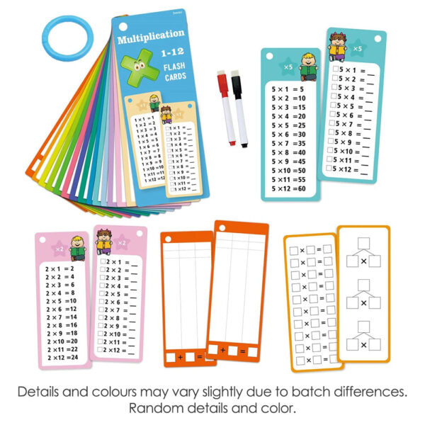 15Pcs/set Math Addition Subtraction Multiplication Division Erasable Reusable Number Learning Cards Children's Math Teaching Aid