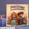 S49ac2ac46dba409b8086c6a20b16d855i.jpg 28 Pages Original Princesses and Knights Coloring Book for Adult | Colouring Book, Drawing Supplies for Christmas, Thanksgiving