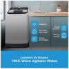 Washing Machine Midea 13kg Inox Basket White Wash Programs Wave Agitator - 110V