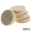 S49d5d258dda14773b8de7a6a0a1cf129G.jpg 50Pcs 25mm Wool Felt Polishing Buffing Wheel Grinding Polishing Pad+2Pcs 3.2 mm Shanks for Dremel Accessories Rotary Tool