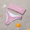 Jucleo 2025 New Swimsuit Women Sexy Glitter Bikini Set Brazilian Thong Biquini High Waist Swimwear Bathing Suit Mujer Blue Pink