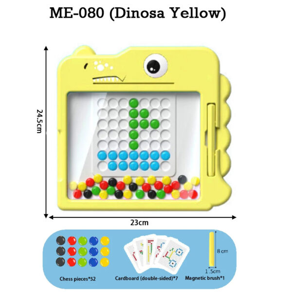 S4a2771b394b24e1399e01059edecafa1j.jpg Kids Magnetic Drawing Board Yellow Duck Dinosaur Writing Board Creative Drawing Booklets Pattern Educational Montessori Toy Gift