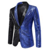 S4a413e7970034991aa40d0e1bba70743W.jpg Fashion Men Luxurious Sequin Plaid Suit Jacket Gold / Silver Singer Host Stage Party Loose Dress Blazer Coats