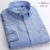 S4a43edf88bb54457b8a262c47dec1da6P.jpg New in shirt Cotton long-sleeve shirts for men slim fit formal plain tops single pocket solid color office tops fashion clothes