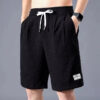 S4aaac6d1769d48e79e1153b93c633205Y.jpg Lce Silk Shorts Men's Thin Sports Cropped Pants Loose Straight Leg Cool Breathable New Fashion Trend Casual XL-XXXL