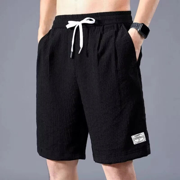 S4aaac6d1769d48e79e1153b93c633205Y.jpg Lce Silk Shorts Men's Thin Sports Cropped Pants Loose Straight Leg Cool Breathable New Fashion Trend Casual XL-XXXL