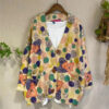 S4aca2e1a3fa74037b110740fdc6bb5b7w.jpg Women Loose Sweater Ladies Colorful Patchwork V neck Jacket Knitted Outerwear Knit Tops Female Spring Autumn Sweater 2023