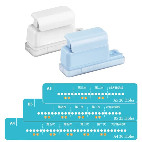 S4b3a539be9774df2817da7bb2fd0337fk.jpg Fromthenon 5 Holes Puncher Loose Leaf Notebook Paper Mini Puncher Loose-leaf Binding Student Office Stationery Supplies