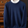 S4c3ef4a639ee45139620e5c1d0a35862M.jpg Choice Men's Wool Sweater Autumn Winter New Round Neck Pullover Loose Solid Color Bottoming Shirt Long Sleeve Smart Casual Tops