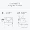AIKE Professional Paper Towel Holder Wall Mount Punch Free Tissue Dispenser with Smart Lock Paper Box for Toilet Bedroom Kitchen