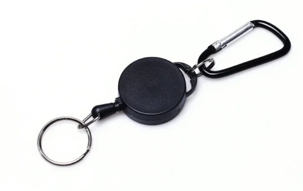 S4d005122c8af4d91b5b01ba2164c7bc17.jpg Black Retractable Pull Key Ring Chain Reel ID Lanyard Name Tag Card Badge Holder Reel Extendable Belt Key Ring Clip