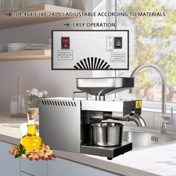 S4d32465e6f4741a88d2a5b1c200b87400.jpg SUSWEETLIFE M9 new stainless steel oil press household commercial small full automatic hot and cold domestic oil press low noise