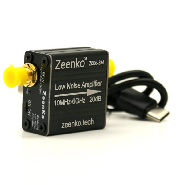 S4d5543b819784f93b10ec2e9ad96e55c0.jpg Zeenko BM series Low Noise Amplifier 100KHz-6GHz/10GHz Battery included 20dB High Gain LNA RF Power Preamplifier Module