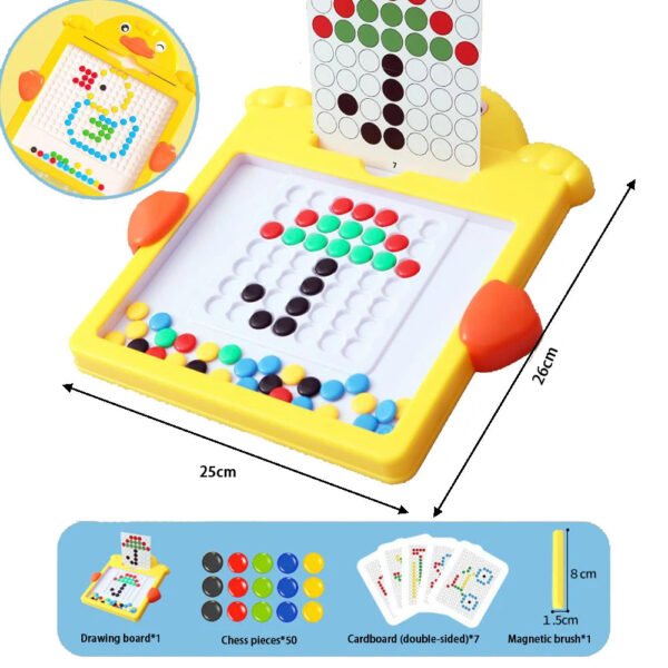 S4da8c6877d0c4b38958b12f1ffeb0f79u.jpg Kids Magnetic Drawing Board Yellow Duck Dinosaur Writing Board Creative Drawing Booklets Pattern Educational Montessori Toy Gift