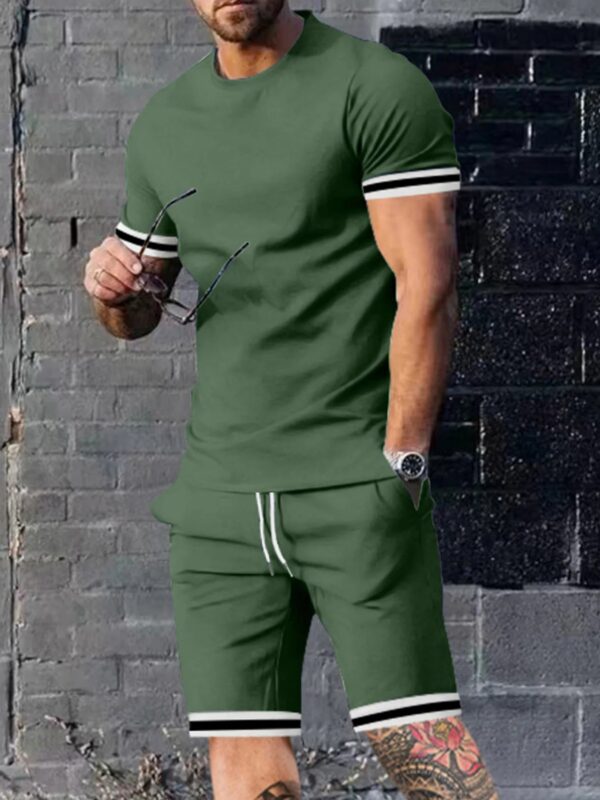 S4e16532a67c84a5cb2dc766568169fe6D.jpg EUROPEAN AND AMERICAN MEN'S SUMMER MEN'S LOOSE SET SHORT SLEEVED SHORTS SPORTS CASUAL ROUND NECK TWO-PIECE SET MEN'S S-3XL