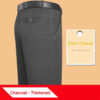 S4e4a72dab924469cb80a6e8a01b5766bc.jpg New Arrival 100% Cotton Summer Autumn Men's Casual Pants Fashion Solid Black Beige Gentle Thicken Trousers Brand Smart Suit Pant