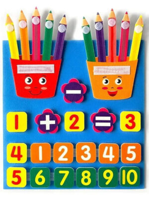 S4e5c8c32c16a4de894cb157ea222b60bQ.jpg Felt Learning Board Children Educational DIY Toy Addition Subtraction Finger Arithmetic Teaching Enlightenment Board