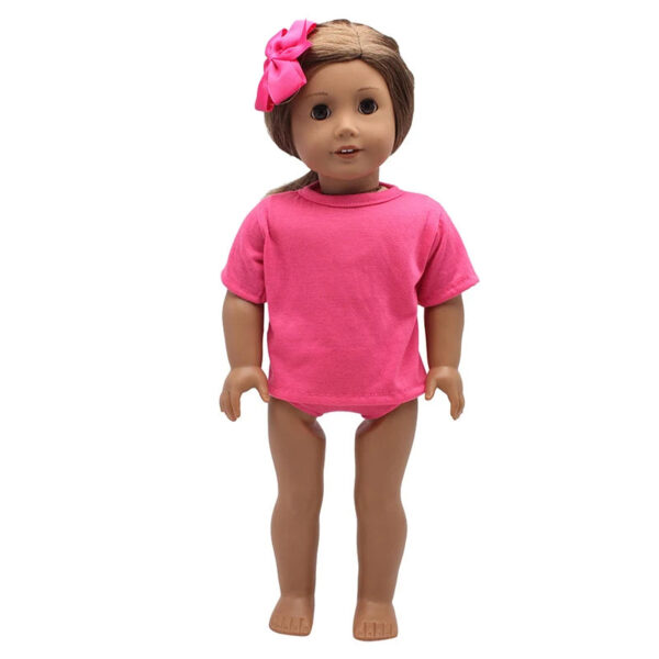 S4e68963a73514b80aa73d2ce858dc2c9L.jpg 2pcs T-shirt+underpants Clothes Set For 18 Inch american&43cm Baby Newborn Gilr Doll 3 Color Shirt For OG,Russia Dolls Toy
