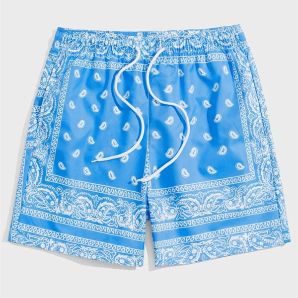 S4ec7e5c73e8146f0a43123727c4891f3e.jpg Classic Perris Pattern Beach Short For Men Retro Print Drawstring Board Shorts Sea Vacation Casual Fashion Hawaii Swim Trunks