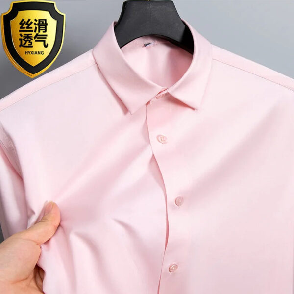 S4f059c6b7d7f465883dc83f2607ea90cO.jpg Big Size 5XL Business Shirts For Men Long Sleeve Autumn Wrinkle-free Slim Fit Camisa Social Formal Soft Wedding Office White Top