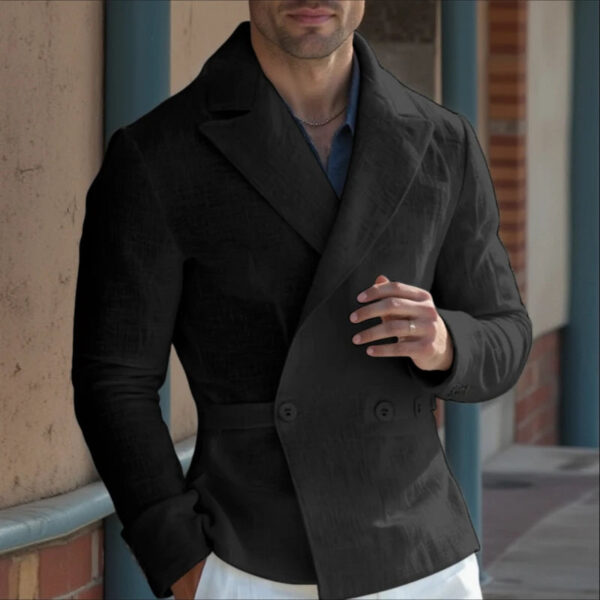 S4f4adfe8cd6740248af06ccc59edc96ar.jpg INCERUN Men Blazer Solid Color Lapel Long Sleeve Button Casual Male Suits Streetwear Autumn 2025 Fashion Thin Coats Outerwear