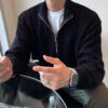 S50530a171379442692f9296d13f5a885e.jpg American Fashion Brand Design Korean Style Stand Collar Half Zipper Sweater Men's Temperament Versatile Knitted Sweater