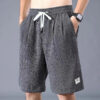 S50762121f0294e01a27c5934063337a9K.jpg Lce Silk Shorts Men's Thin Sports Cropped Pants Loose Straight Leg Cool Breathable New Fashion Trend Casual XL-XXXL