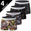S50b2f8d43db542d3acf84cb94fde0193Z.jpg 4/5Pcs European and American Size MEN'S Printed Fashion Boyshort Comfortable MEN'S Waist plus Size Underwear Sexy Swimming Trunk