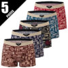 S50cc39f39b124eed837af29712167bc3r.jpg 4/5Pcs European and American Size MEN'S Printed Fashion Boyshort Comfortable MEN'S Waist plus Size Underwear Sexy Swimming Trunk