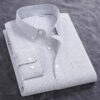 S50da561fc158465ab0a2eefbfaa56d36x.jpg Classic Men's Dress Shirt Spring Long Sleeve 100% Pure Cotton Solid Color Oxford Striped Soft Business Regular Fit Social Blouse