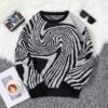 S51140f87bf344e04880c05466618af1ag.jpg New Popular Autumn and Winter Maze Jacquard Pattern Pullover Sweater Casual Round Neck Contrast Color Knitted Men's Pullover