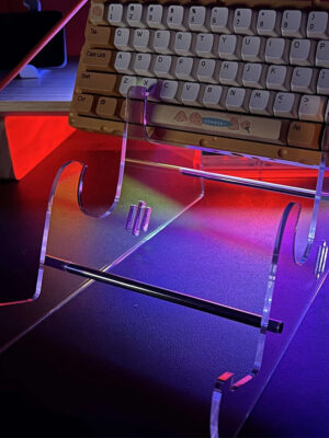 S51bdd4ed85874fbd80db5c131e82c324E.jpg Keyboard Display Stand Transparent Acrylic Keyboard Stand for Computer Mechanical Keyboard holder layer Rack keyboard tray