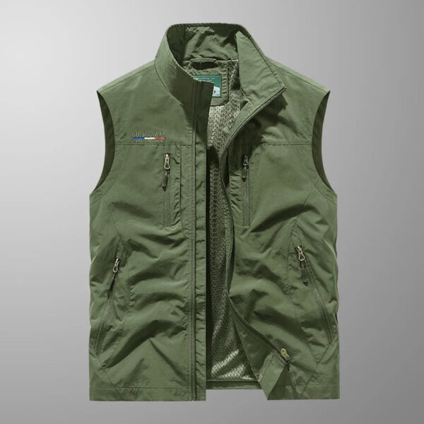 S5233bd5549cd43f3b89b1de22a175a46A.jpg 2025 Personalized yelek red Multi Pockets nylon Cargoes Fisherman vest fishing Journalist Photography Camping Waistcoat vest