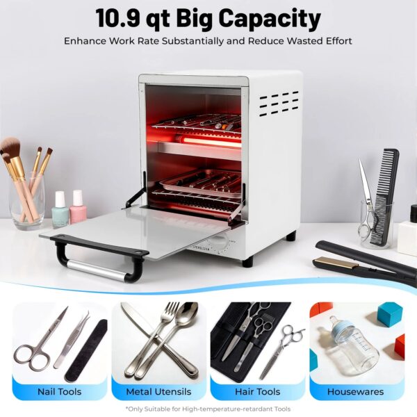 S523f7d54448142938ae7017857d848a43.jpg 110V 1000W 12L Infrared Heat Sterilizer Nail Tool Sterilizer Beauty Salon Equipment